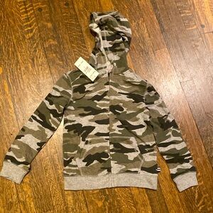 NWT splendid camo hoodie zip sweatshirt size kids 7